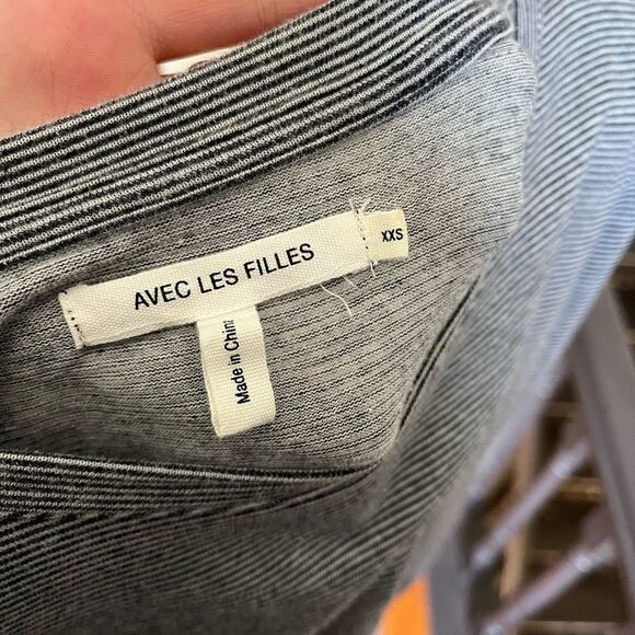 Avec Les Filles Striped Wrap Dress XXS - Picture 2 of 5